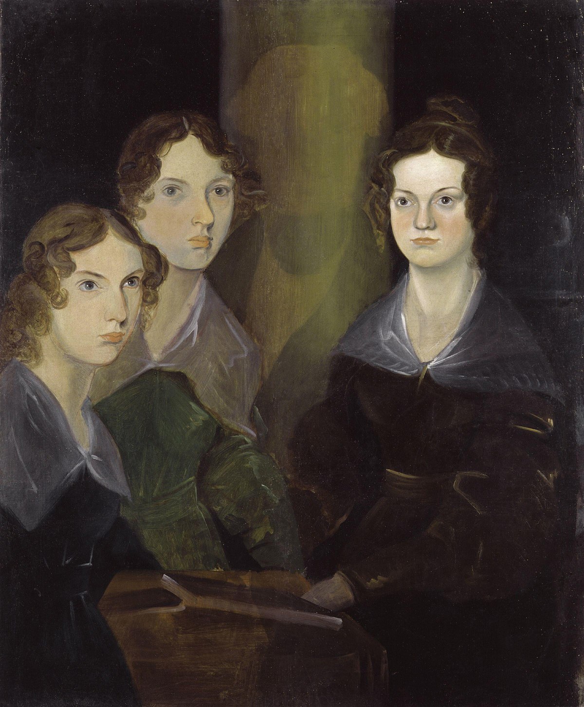 Photograph of Charlotte, Emily, and Anne Brontë